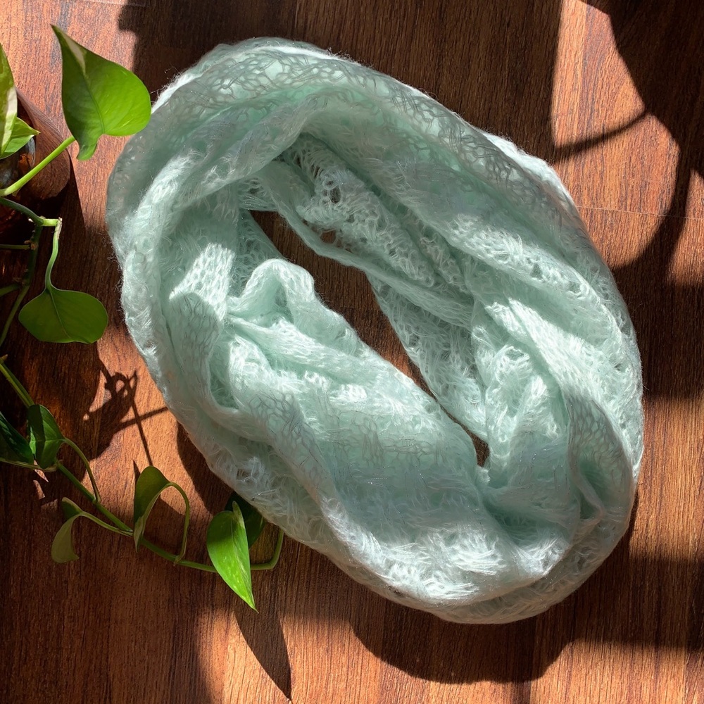 NEW • Mint Infinity Knit Light Scarf